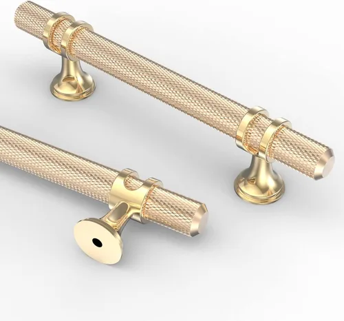Miniatura 21 de Asidrama - Paquete de 10 manijas para gabinete de cocina de 3 pulgadas (76mm) de color negro mate y bronce champán, tiradores para gabinete