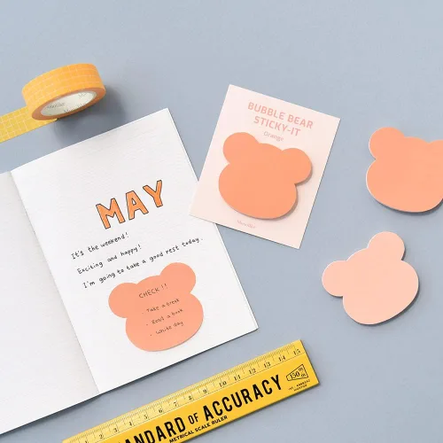 Miniatura 5 de Monolike Bubble Bear Sticky-it - Juego de 8 blocs de notas autoadhesivas 30 hojas