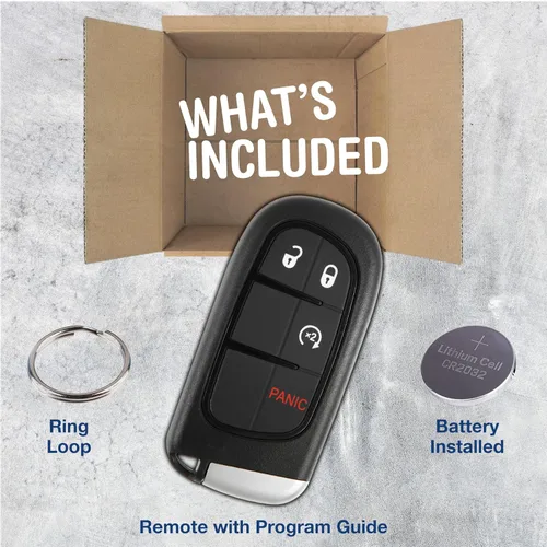 Miniatura 3 de KeylessOption Llavero de repuesto para Dodge Ram 1500 2500 3500 sin llave, 4 botones GQ4-54T