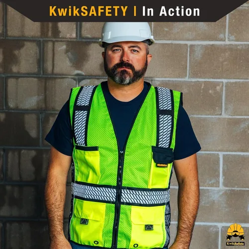 Miniatura 6 de KwikSafety - Charlotte, NC - RoadBOSS Econ & Premium Safety Vest Class 2 Reflective Vest ANSI OSHA Safety Vest for Men