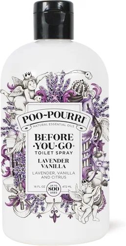 Poo-Pourri Before-You-Go - Recarga de aerosol para inodoro, lavanda y vainilla, 16 onzas líquidas, hasta 800 usos, desodorante para baño con aceites