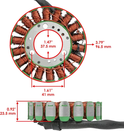 Miniatura 2 de Caltric Junta rectificadora de regulador de estator compatible con Yamaha Raptor 250 Yfm250R Yfm 250R 2008-2013