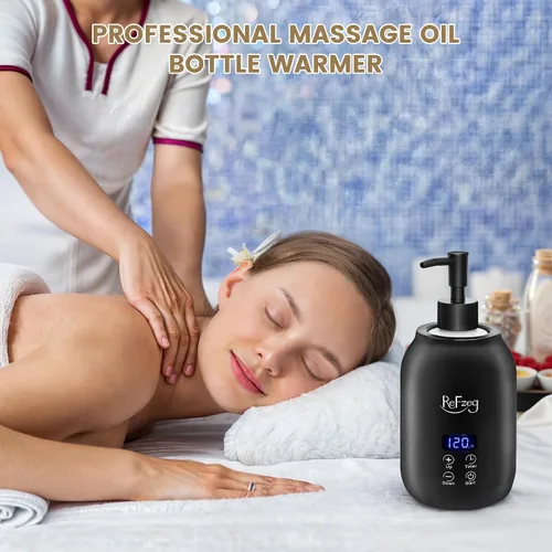 Miniatura 6 de Calentador de aceite de masaje, calentador digital profesional de loción eléctrica para spa, calentador de aceite portátil, crema calentada
