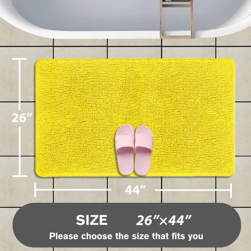 Miniatura 318 de Alfombra de baño pequeña de 12 x 18 pulgadas, lavable y absorbente, antideslizante, alfombra de baño de felpilla gruesa y suave para baño, ducha
