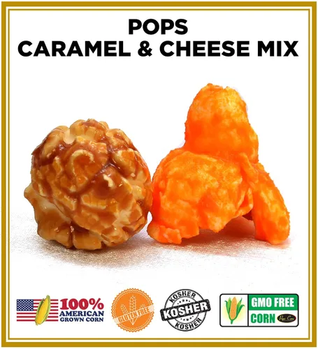 Miniatura 2 de ¡Palomitas de caramelo y queso mezcladas! Mezcla de Chicago, mezcla Windy City, palomitas gourmet dulces y saladas. ¡Cómelas juntas!