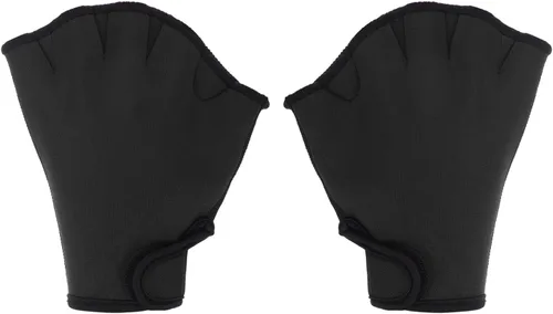 Miniatura 8 de PATIKIL Guantes de natación con malla, unisex, guantes de resistencia al agua, accesorios de entrenamiento para natación y buceo Negro