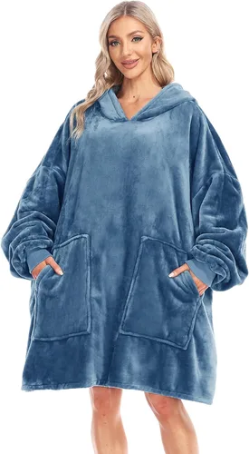 Miniatura 9 de Kipswiza Blanket Hoodie - Wearable Blankets Oversized Cozy Flannel Sweatshirt Blanket as Gifts for Adult Women Men