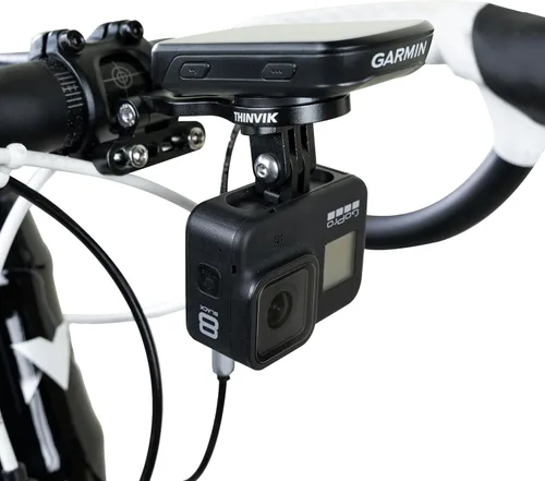 Miniatura 6 de Thinvik Montaje extendido exterior y soporte para computadora de bicicleta para Garmin Wahoo Bryton Series, montaje combinado de ángulo ajustable