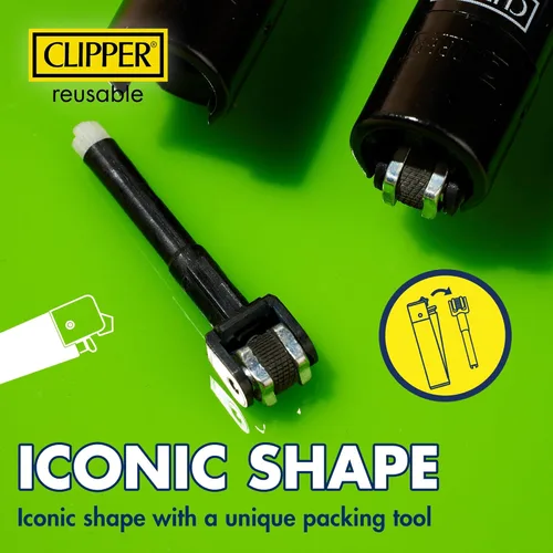 Miniatura 5 de Clipper - Encendedor clásico grande reutilizable - Paquete a granel de encendedores recargables icónicos premium - Reemplaza butano, pedernal