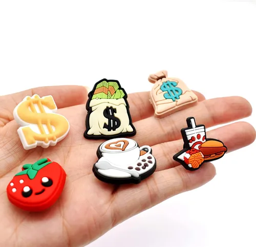 Miniatura 3 de Ibuclein Lot of Random Shoe Charms 4060100150185200pcs Different Mixed Shoe Charm Decorations Lovely Cool PVC Animals Flowers Balls Letters Numbers