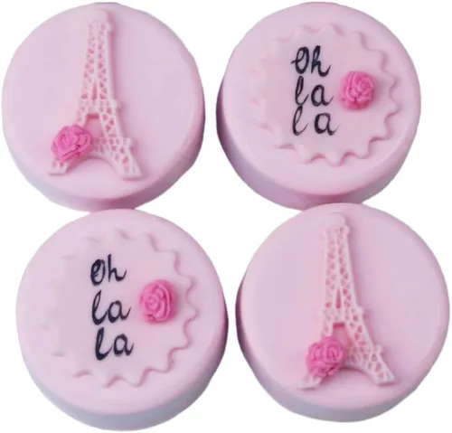 Miniatura 5 de 2 unids/set 3D París Torre Eiffel pastel Fondant molde silicona goma pasta azúcar artesanía molde para decoración de pasteles magdalenas Polímero