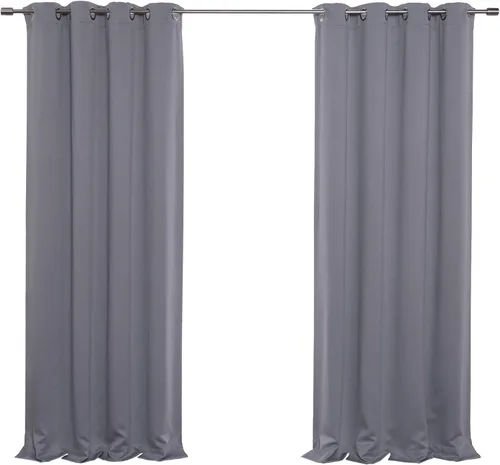 Miniatura 33 de Best Home Fashion Cortinas opacas con aislamiento térmico, ojales de acero inoxidable y níquel, color rosa bebé, 52 pulgadas de ancho x 63 pulgadas