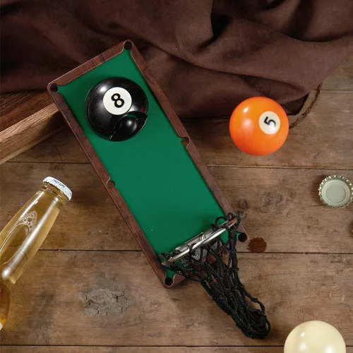Miniatura 5 de Arola Abrebotellas magnético de bola de billar, abridor de pared de metal extraíble con colector de tapas, regalo de cumpleaños para entusiastas