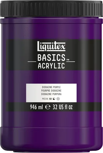 Miniatura 158 de Liquitex BASICS Pintura Acrílica, Botella de 400ml (13.5 oz), Blanco Titanio Titanio Blanco