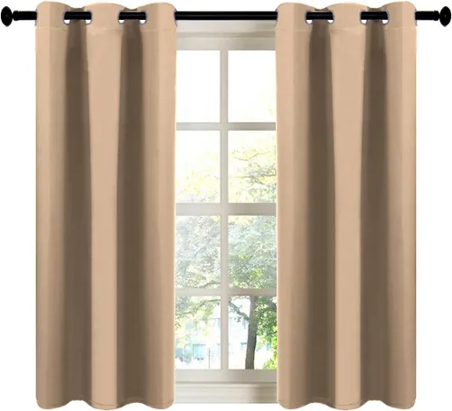 Miniatura 132 de LA PALMA Cortinas opacas con aislamiento térmico y ojales, para sala de estar, dormitorio, paquete de 2 paneles