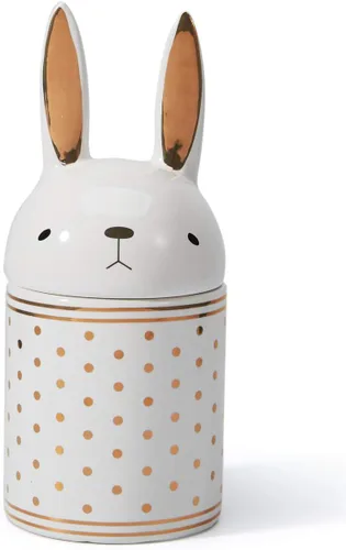 Miniatura 12 de HAUCOZE Tarro de galletas de gato decorativo para dulces con tapa, moderno recipiente de decoración de cocina, recipiente de cerámica para regalo