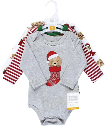 Miniatura 78 de Hudson Baby Body unisex de algodón de manga larga para bebé, leopardo rosa rojo