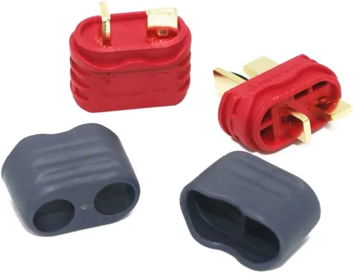 Miniatura 3 de Amass - 10 pares de conectores en T actualizados de la funda Deans Conector Deans Plug para piezas RC (10 pares de enchufe en T)