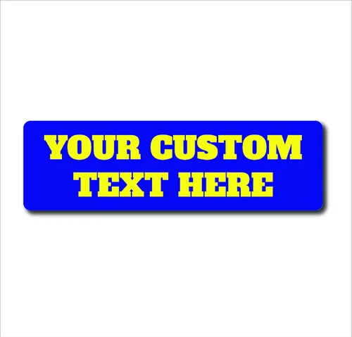 Miniatura 6 de Adhesivo personalizado para parachoques Adhesivo personalizable para parachoques Varios tamaños y cantidades 20 fuentes 10 colores de fondo