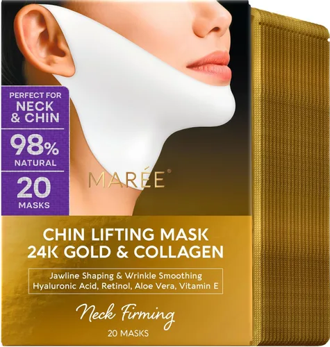 Miniatura 15 de Máscara de elevación V Line de MAREE con ácido hialurónico – Máscara facial profunda de colágeno para mujeres – Máscaras faciales moldeadoras