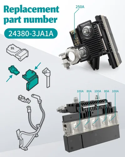 Miniatura 5 de 24380-3JA1A Fusible de terminal de batería positivo para Nissan Altima Maxima Murano Pathfinder 2013-2019, apto para Infiniti QX60 JX35 2013-2020