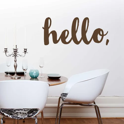 Miniatura 2 de Hello Decal – El oro Kiss – Cut Hello calcomanía decorativo para pared, diseño de cita by chromantics
