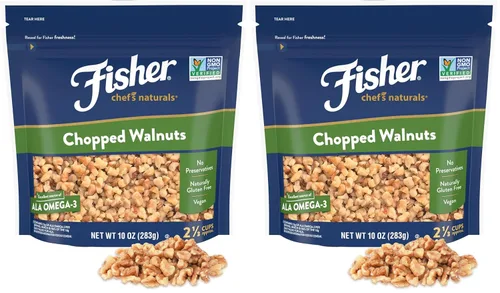 Miniatura 9 de Fisher - Nueces picadas, 16 onzas, nueces cultivadas en California, sin sal, naturalmente sin gluten, sin conservantes, sin OMG