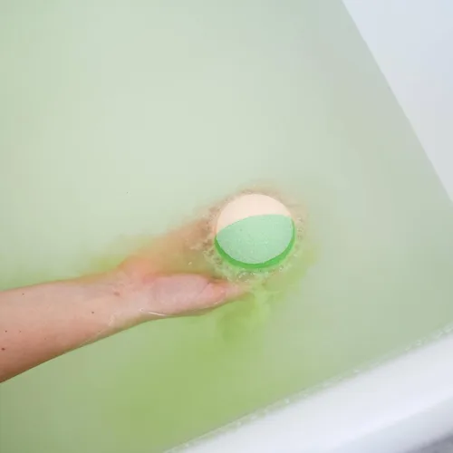 Miniatura 6 de ANIHANA Bomba de baño con aceite de coco, sin parabenos, rociadores de lujo hechos a mano, aroma refrescante de pomelo y lima, 6.3 onzas
