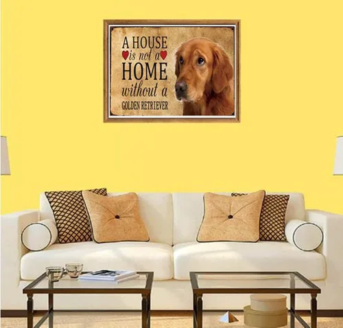 Miniatura 3 de LXTONG Kit de arte de diamantes de pintura para perros, taladro redondo completo 5D, arte de diamantes Golden Retriever, pintura por números