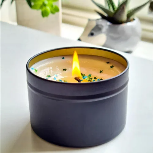 Miniatura 8 de EricX Light Lata de vela de 24 piezas, 4 oz, para hacer velas, negro