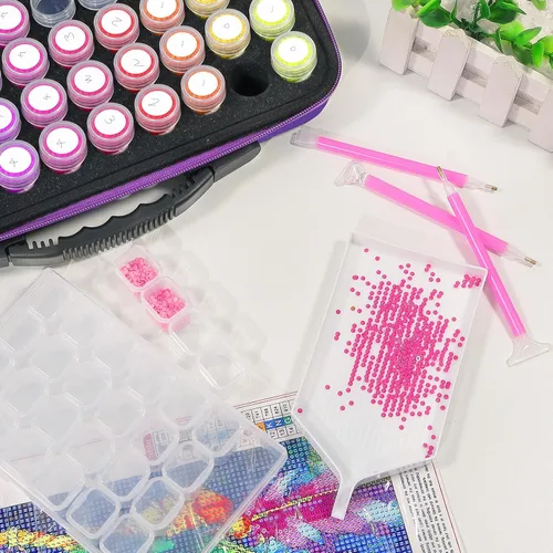 Miniatura 6 de Cuentas de pintura de diamante 5D, 223500 piezas, 447 colores, accesorios de arte de diamantes de imitación para arte de gemas y manualidades