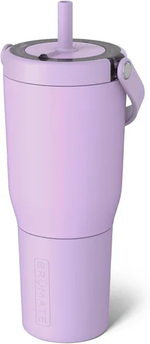 Miniatura 52 de BrüMate Resa - Vaso de viaje 100% a prueba de fugas de 25 onzas con asa y pajilla, popote SoftSip flexible, funda de silicona para mayor