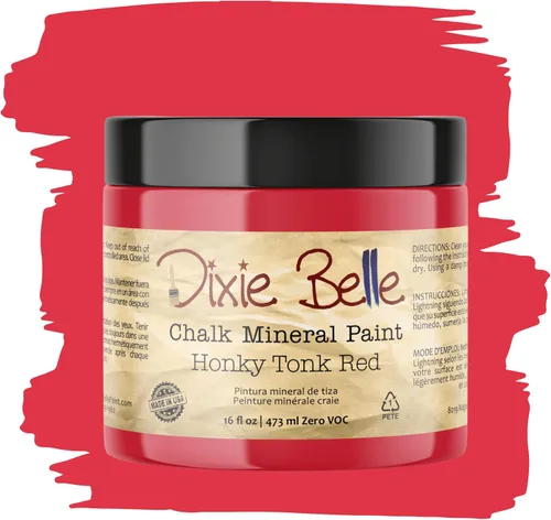 Miniatura 190 de Dixie Belle Paint Company - Pintura con acabado de tiza para muebles, color negro (Caviar), 1 galón, 128 fl oz, pintura mineral color rosa intenso
