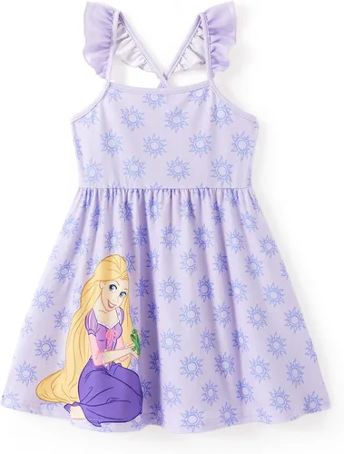Miniatura 13 de Disney Vestido de princesa Minnie Mouse Frozen Elsa para niñas, con volantes, sin mangas, entrecruzado, ropa de verano para bebé a niño pequeño