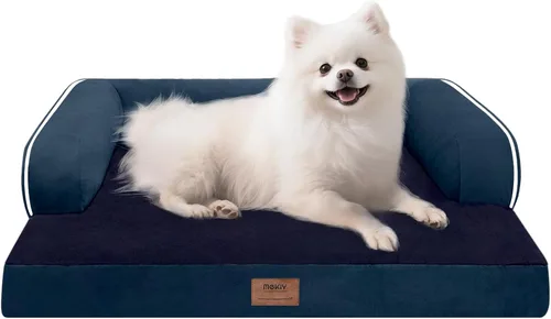 Miniatura 14 de Cama ortopédica impermeable para perros pequeños, cama para perros de tamaño mediano, cómoda cama para mascotas y gatos con lados, funda extraíble