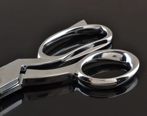Miniatura 7 de eZthings®, tijeras resistentes tapizadas de 12" para cortes artísticos y confección de manualidades, tapetes. Plata de 10.5 pulgadas