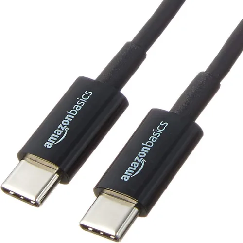 Amazon Basics - Cable de carga rápida USB-C a USB-C 2.0, velocidad de 480Mbps, certificado USB-IF, para Apple iPhone 16/15, iPad, Samsung Galaxy,