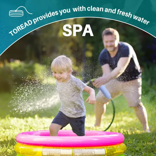 Miniatura 4 de TOREAD Filtro de manguera de jardín para llenado de jacuzzi, spa, piscina, reduce el cloro, metales pesados, agua dura, prefiltro de extremo
