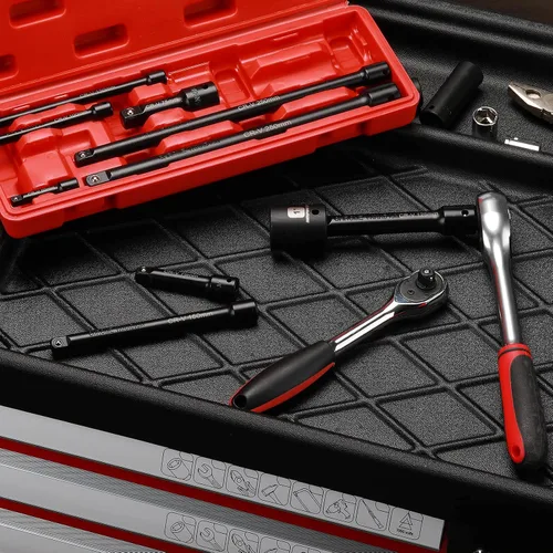 Miniatura 7 de Mayouko Juego de barras de extensión de 1/4", 3/8", 1/2", CR-V, 9 barras de extensión de enchufe para áreas estrechas y profundas