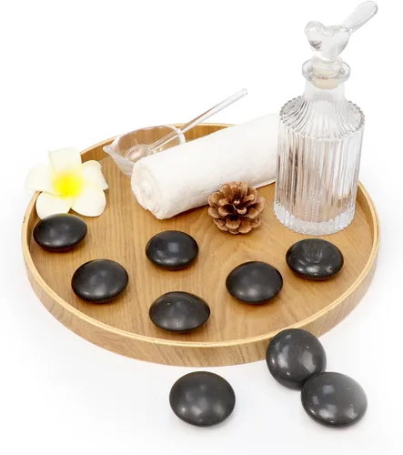 Miniatura 3 de Master Massage Paquete de herramientas de masaje de piedra caliente de basalto negro con forma de contorno de 10 piezas, piedras de lava negra