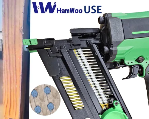 Miniatura 4 de HW HAMWOO Clavos para enmarcar, paquete de uñas de cabeza redonda de 21°, paquete de 500