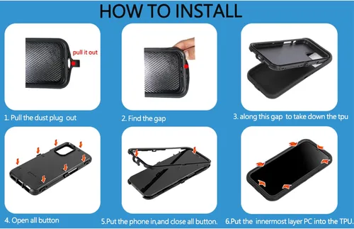 Miniatura 3 de Funda para Pixel 7a, a prueba de golpes, 3 capas, protección de cuerpo completo, resistente, de alto impacto, para Google Pixel 7a de 6.1 pulgadas