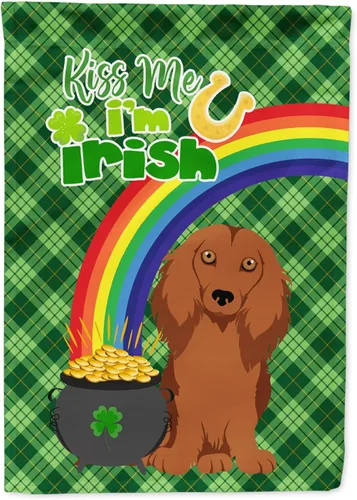 Miniatura 114 de Caroline's Treasures WDK4731GF - Bandera decorativa para jardín del día de San Patricio, color negro y tostado, Airedale Terrier, para jardín