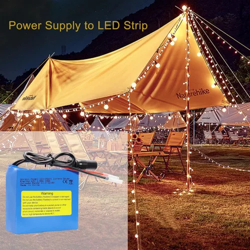 Miniatura 6 de Batería recargable de iones de litio de 12 V 1500 mAh, paquete de baterías de repuesto de cable de cables desnudos con cargador de 12 V