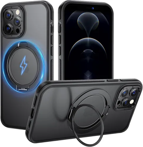 Miniatura 45 de Funda magnética fuerte para iPhone 12 Pro Max [Protección de grado militar de 10 pies] Compatible con MagSafe, funda protectora a prueba de golpes