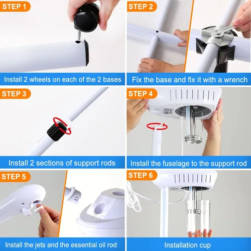 Miniatura 8 de Vaporizador Facial Profesional para Atomización, Humidificador, Atomizador, Altura y Ángulo Ajustables, Vaporizador Facial para Limpiar la Piel
