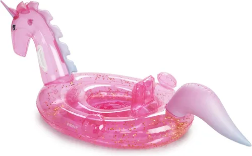 Miniatura 8 de FUNBABY by FUNBOY - Flotador inflable de lujo de un unicornio con purpurina para bebés y niños, perfecto para una fiesta de verano en la piscina