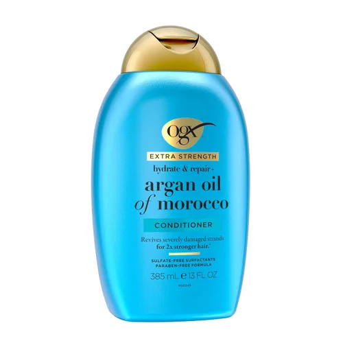 Miniatura 7 de OGX Acondicionador Extra Potente Hidrata y Repara + Aceite de Argán de Marruecos para cabello seco y dañado, aceite de argán prensado en frío