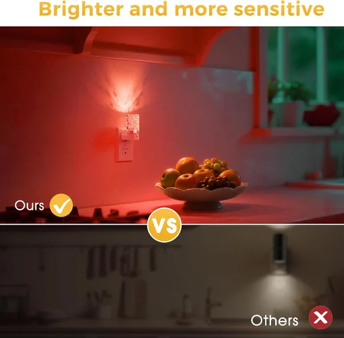 Miniatura 6 de Luz nocturna L LOHAS LED, luces nocturnas que se enchufan en la pared, luz nocturna RGB que cambia de color con sensor de atardecer a amanecer, luz