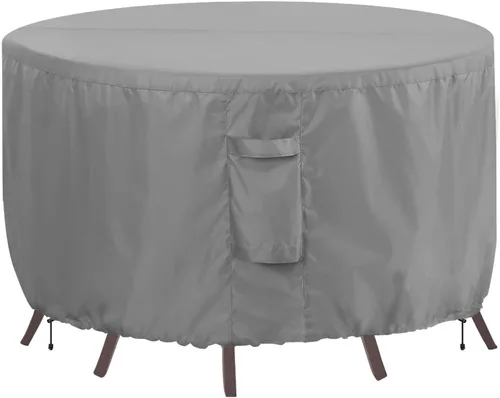 Miniatura 10 de OutdoorLines Juego de fundas impermeables para muebles de mesa de patio al aire libre, funda rectangular para sofá exterior, resistente a la Negro